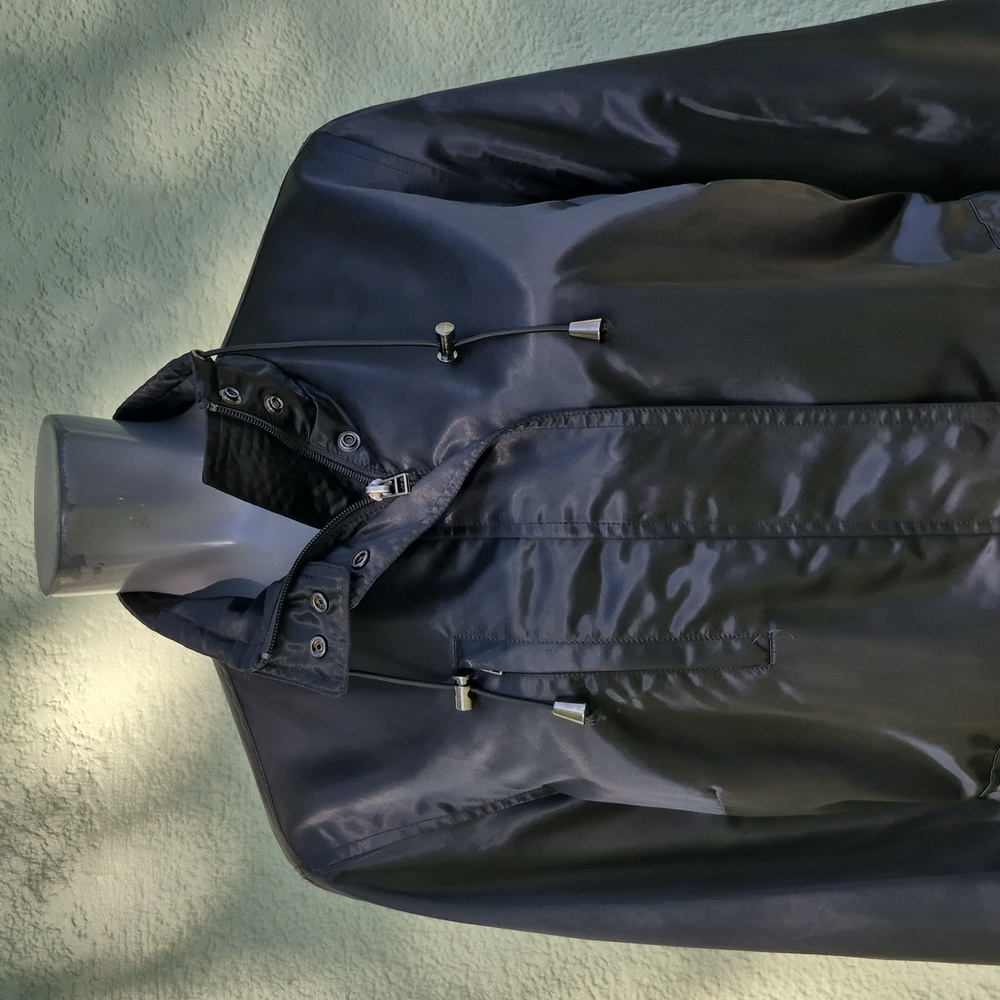 Liz Claiborne Women Sleek Jet Black Dual closure City Jacket
